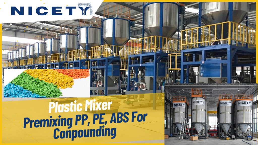 how does premixing affect the quality of pp, pe, abs, and pet compounds