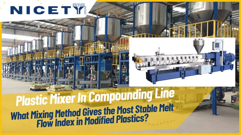 what mixing method gives the most stable melt flow index in modified plastics