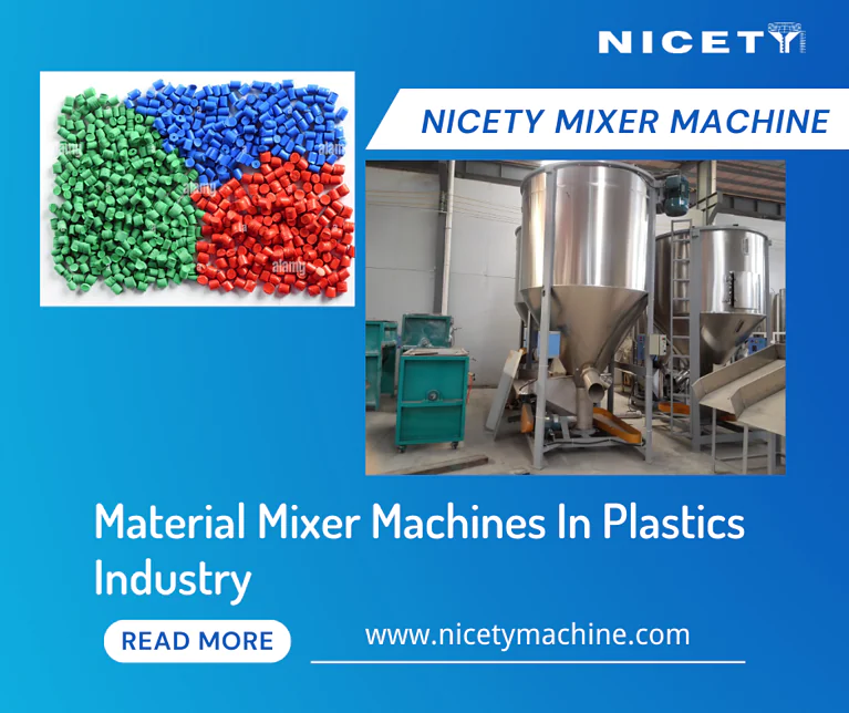 plastic material vertical silo mixer machine