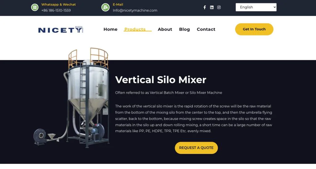 Plastic mixer machine