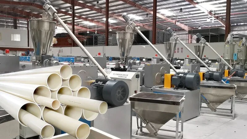 plastic pipe extrusion line